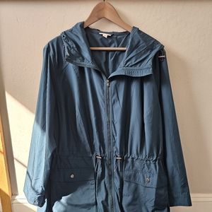 2X J Jill Fit Lightweight Teal Anorak